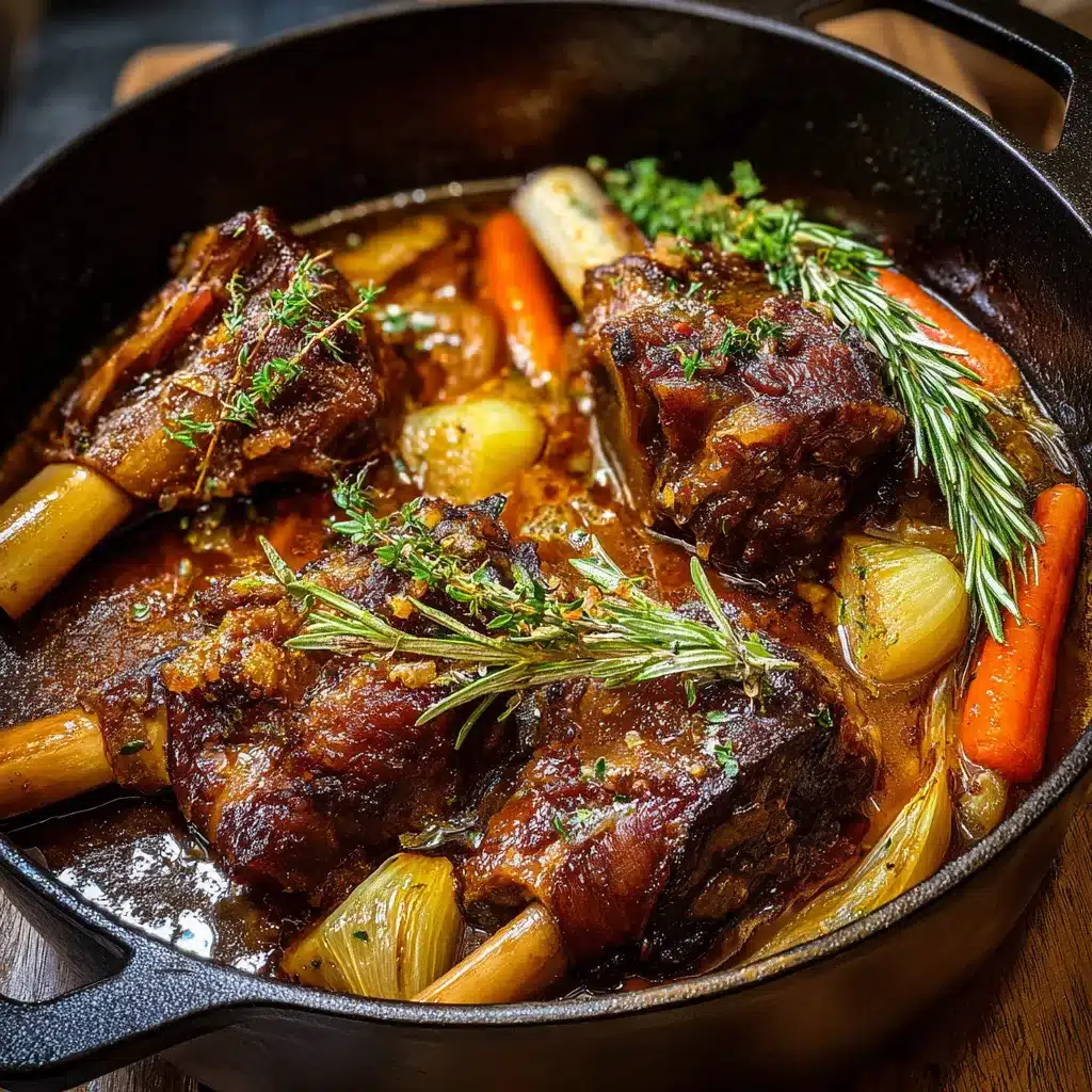 Souris d’agneau confites en cocotte avec sauce au miel et légumes