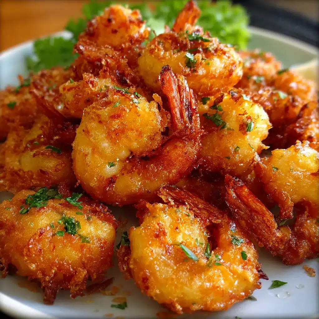 Beignets de crevettes croustillants dorés, servis avec sauce aigre-douce