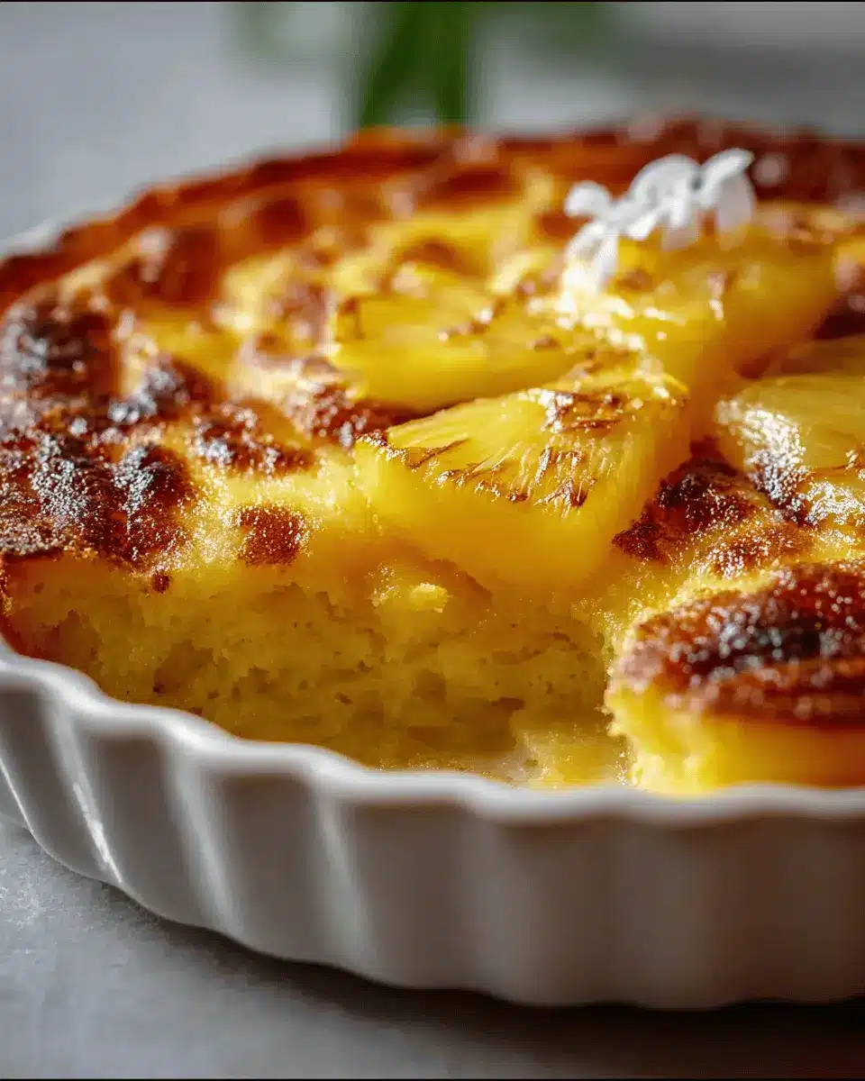 Clafoutis d’Ananas à la Vanille