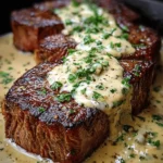 Steak juteux avec sauce crémeuse à l’ail