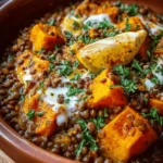 Tajine de Lentilles et de Butternut au Citron et à la Crème de Coco