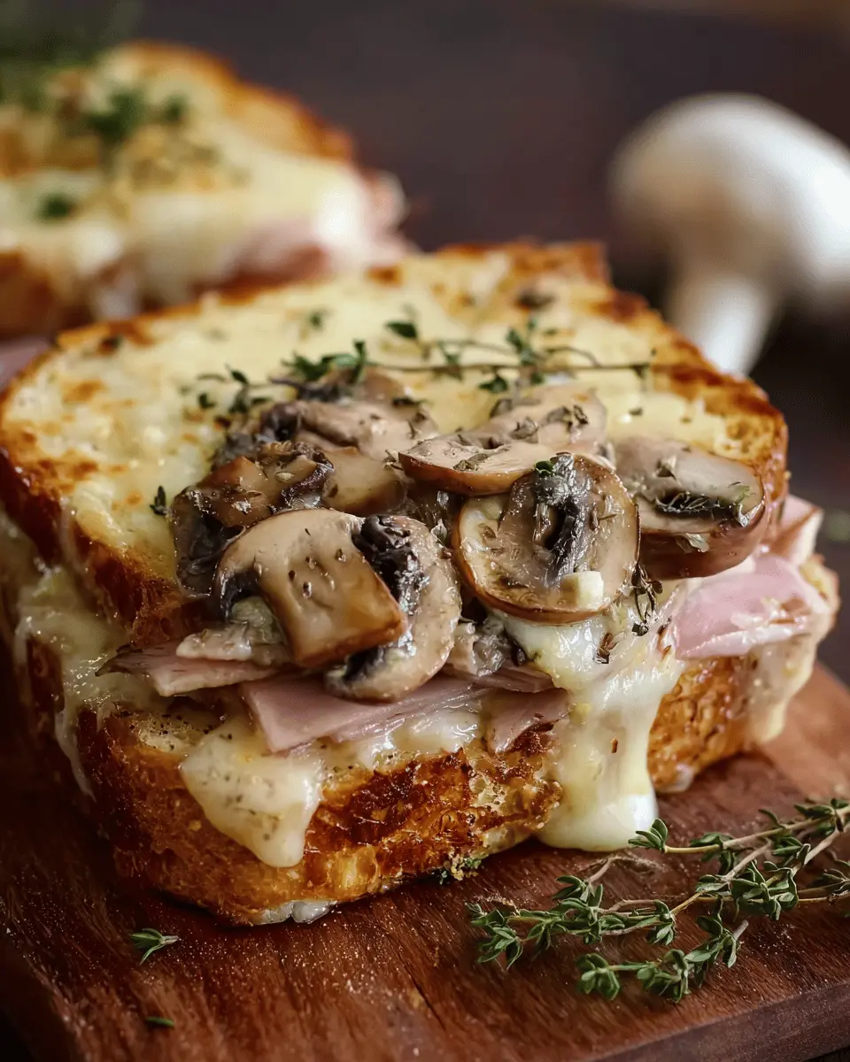 Croque-Monsieur Montagnard aux Champignons et Fromage à Raclette