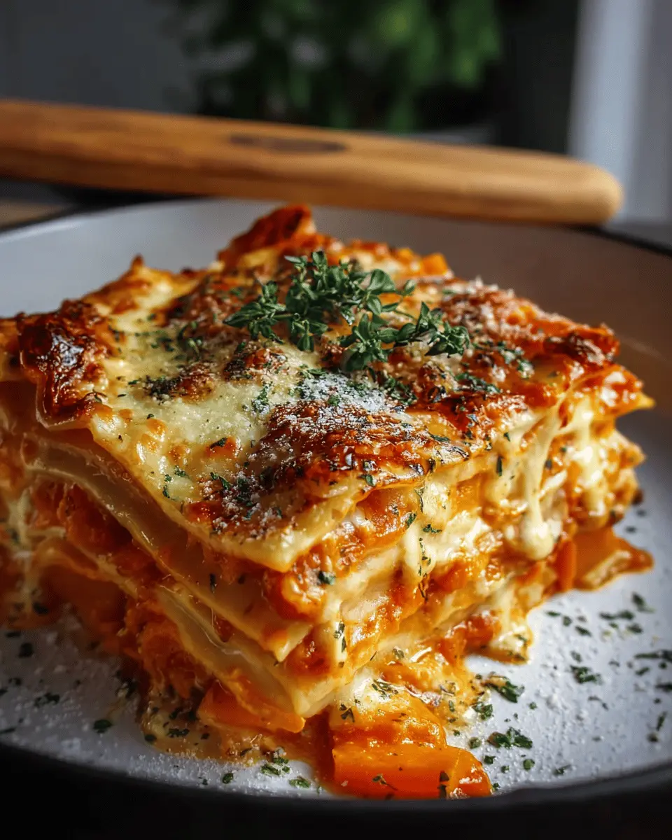Lasagnes à la Courge Butternut et Sauce Tomate