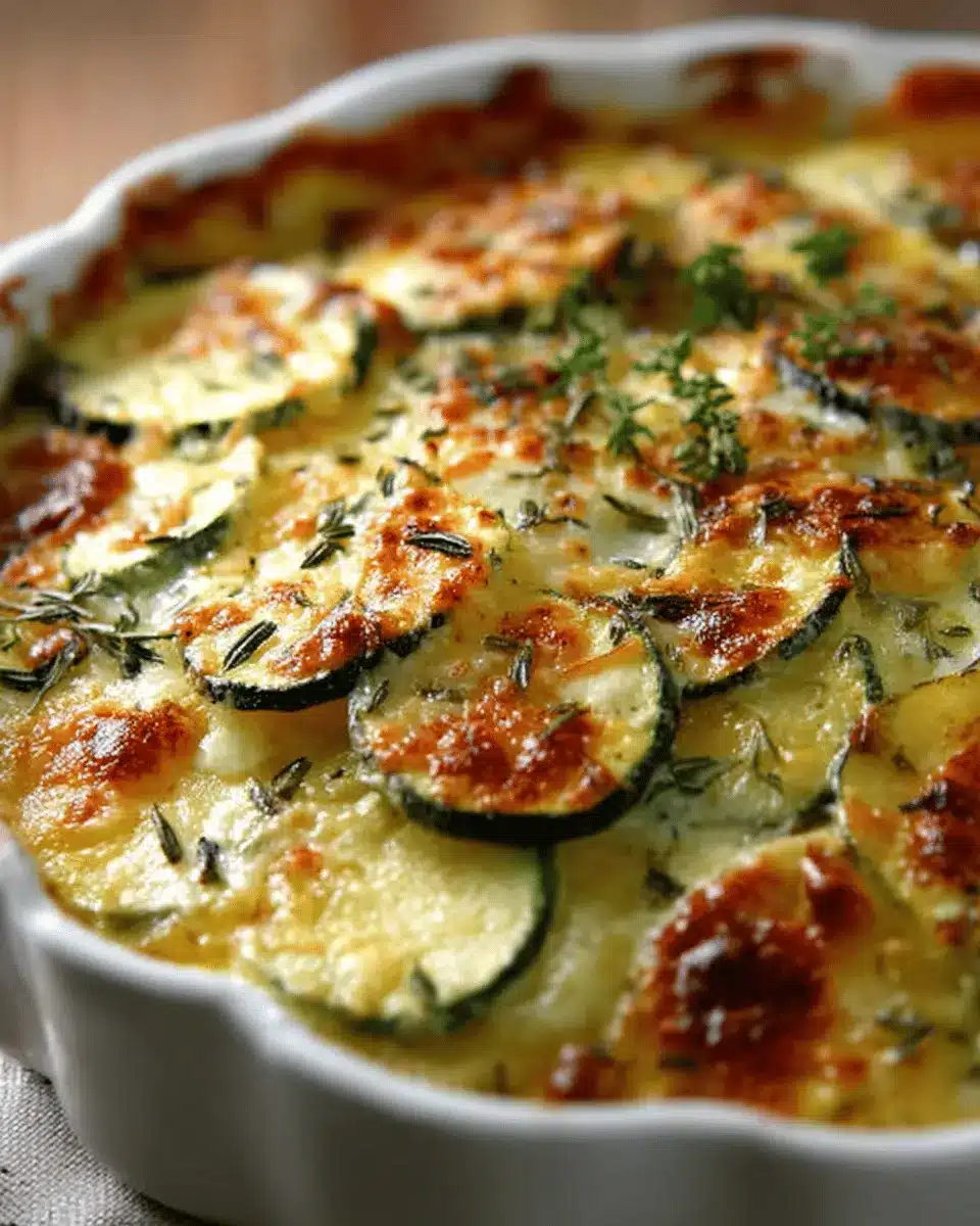 Gratin fondant de courgettes et pommes de terre