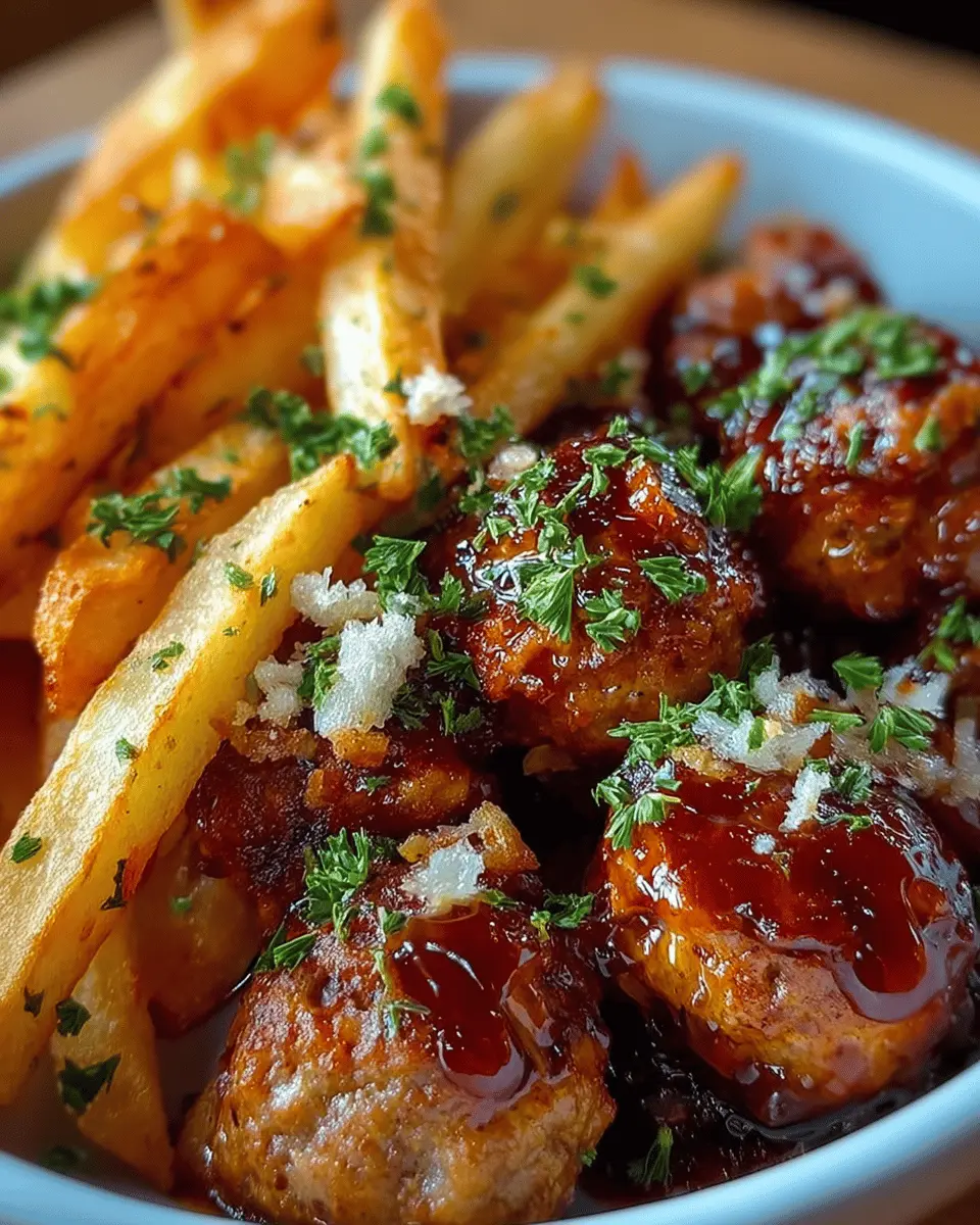 Boulets à la Liégeoise et Frites Maison