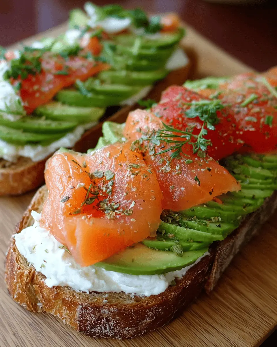 Tartines Avocat, Saumon Fumé et Fromage Frais