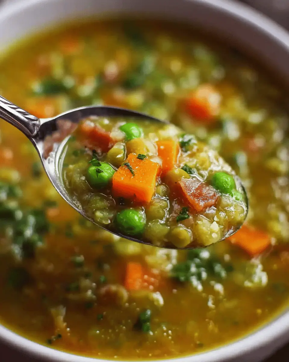 Soupe de pois cassés façon campagnarde
