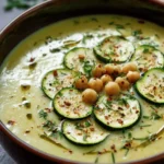 Soupe Veloutée Courgettes et Pois Chiches