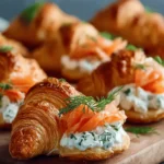 Mini croissants au saumon fumé et fromage frais