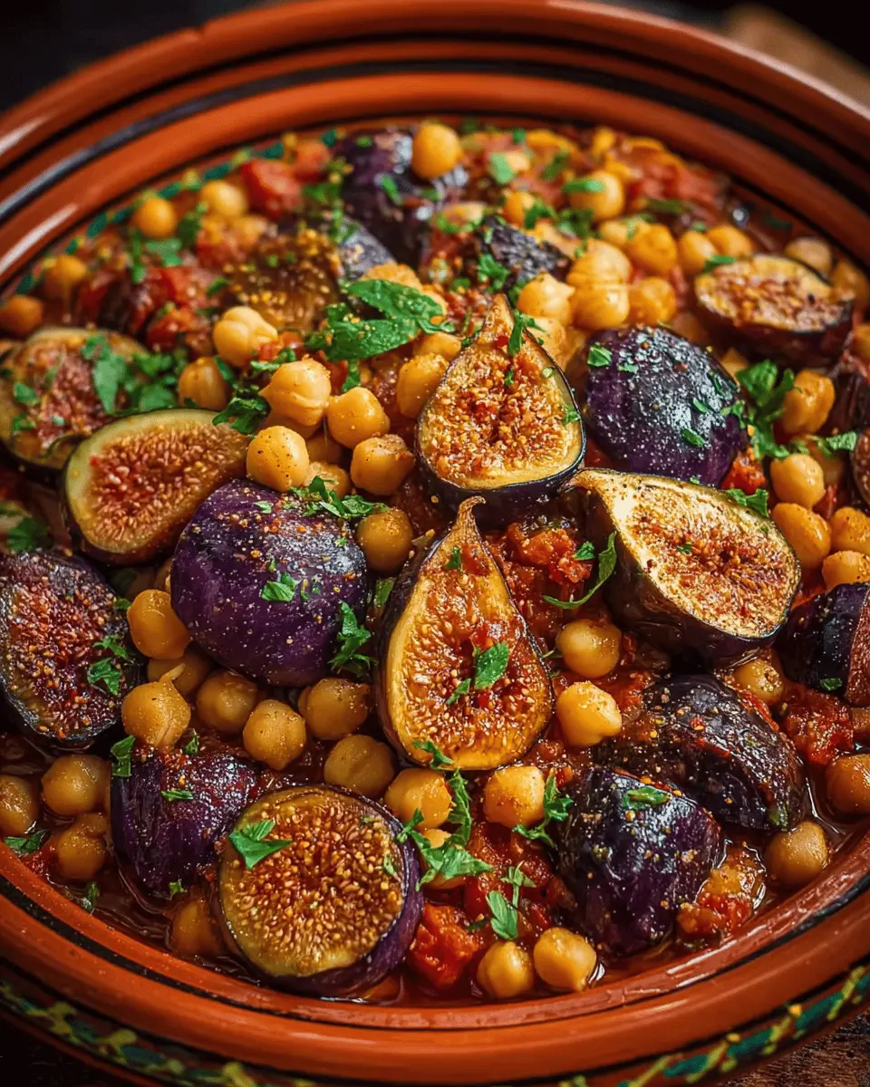 Tajine de Figues, Pois Chiches & Aubergines