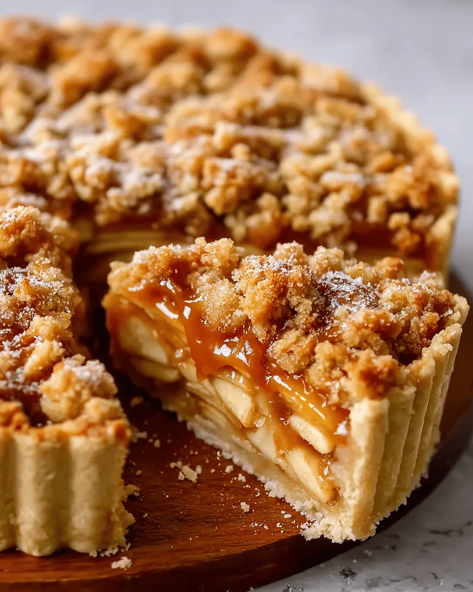 Tarte Crumble aux Pommes & Caramel Beurre Salé