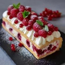 Bûche Mascarpone-Framboise Sans Cuisson : Une Douceur Indulgente à Réaliser Chez Soi-image