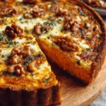 Quiche sans Pâte à la Courge et aux Noix
