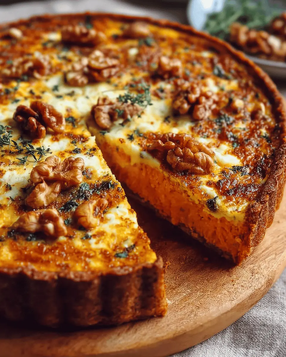 Quiche sans Pâte à la Courge et aux Noix