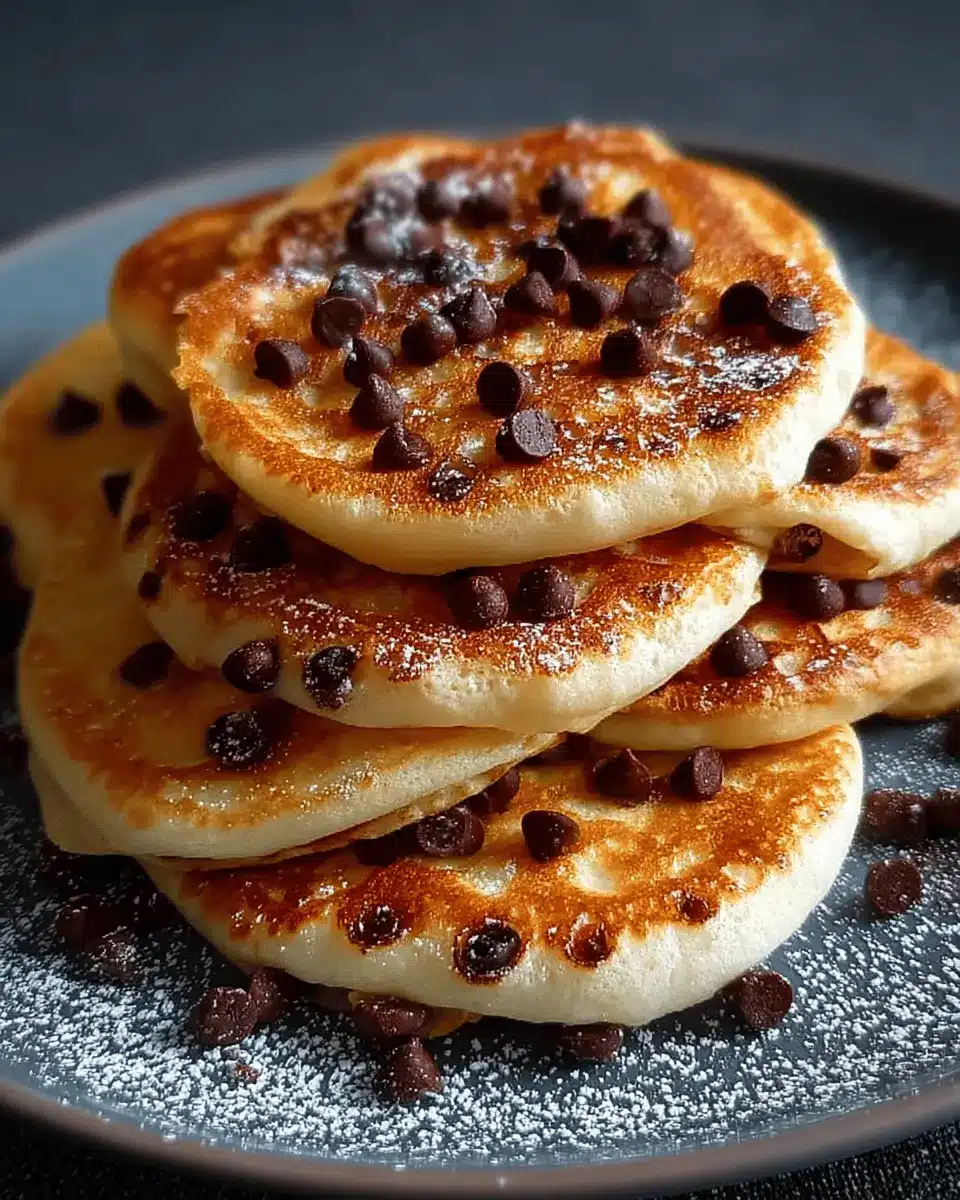 Crêpes au yaourt et aux pépites de chocolat