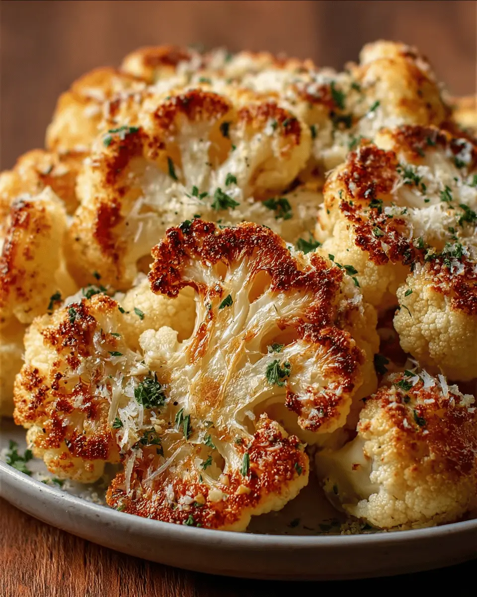 Chou-fleur Rôti au Parmesan et à l’Ail