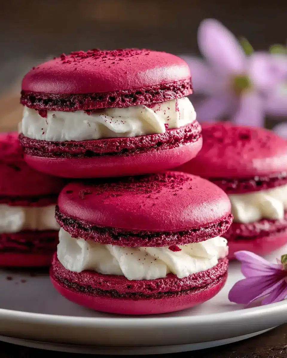 Macarons à la Betterave et au Chèvre Frais