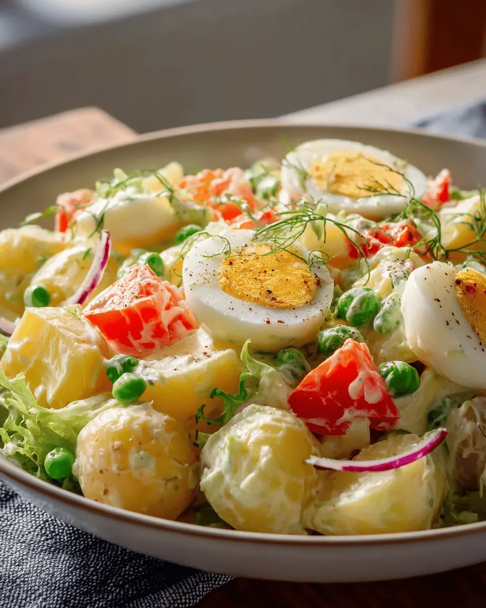 Salade crémeuse de pommes de terre