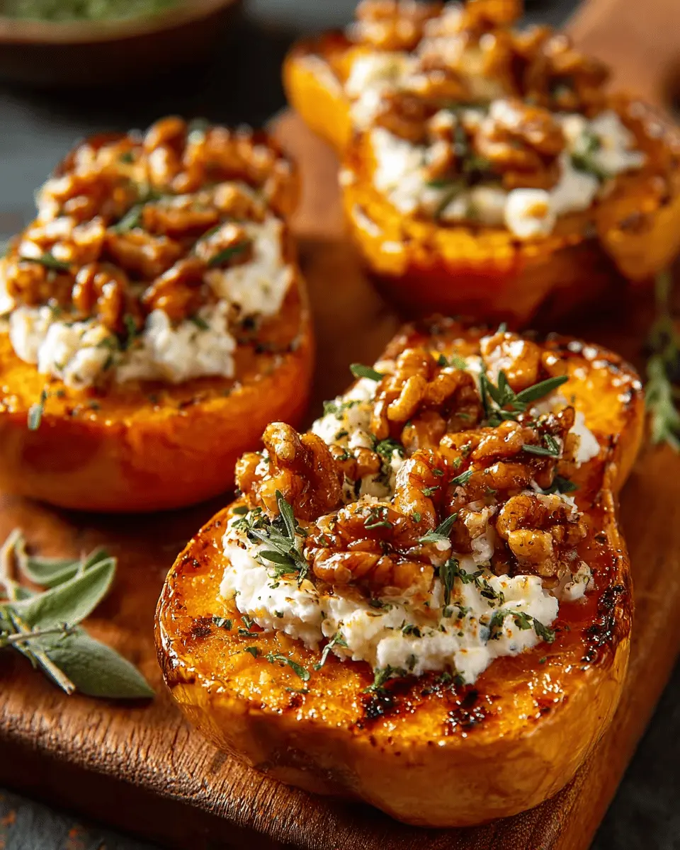 Butternut Farcies au Chèvre et aux Noix