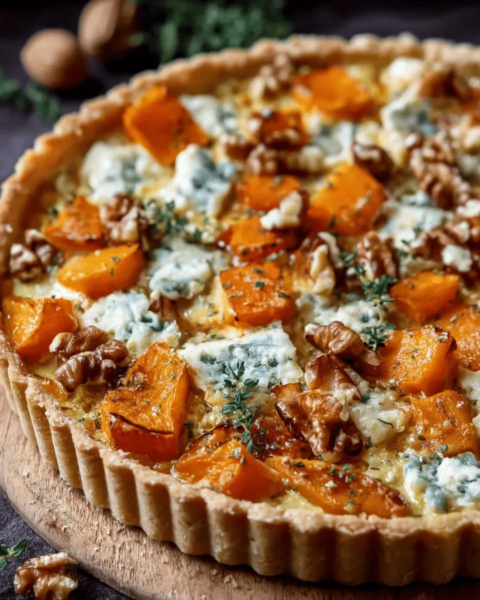 Tarte d’Automne à la Courge, Roquefort & Noix