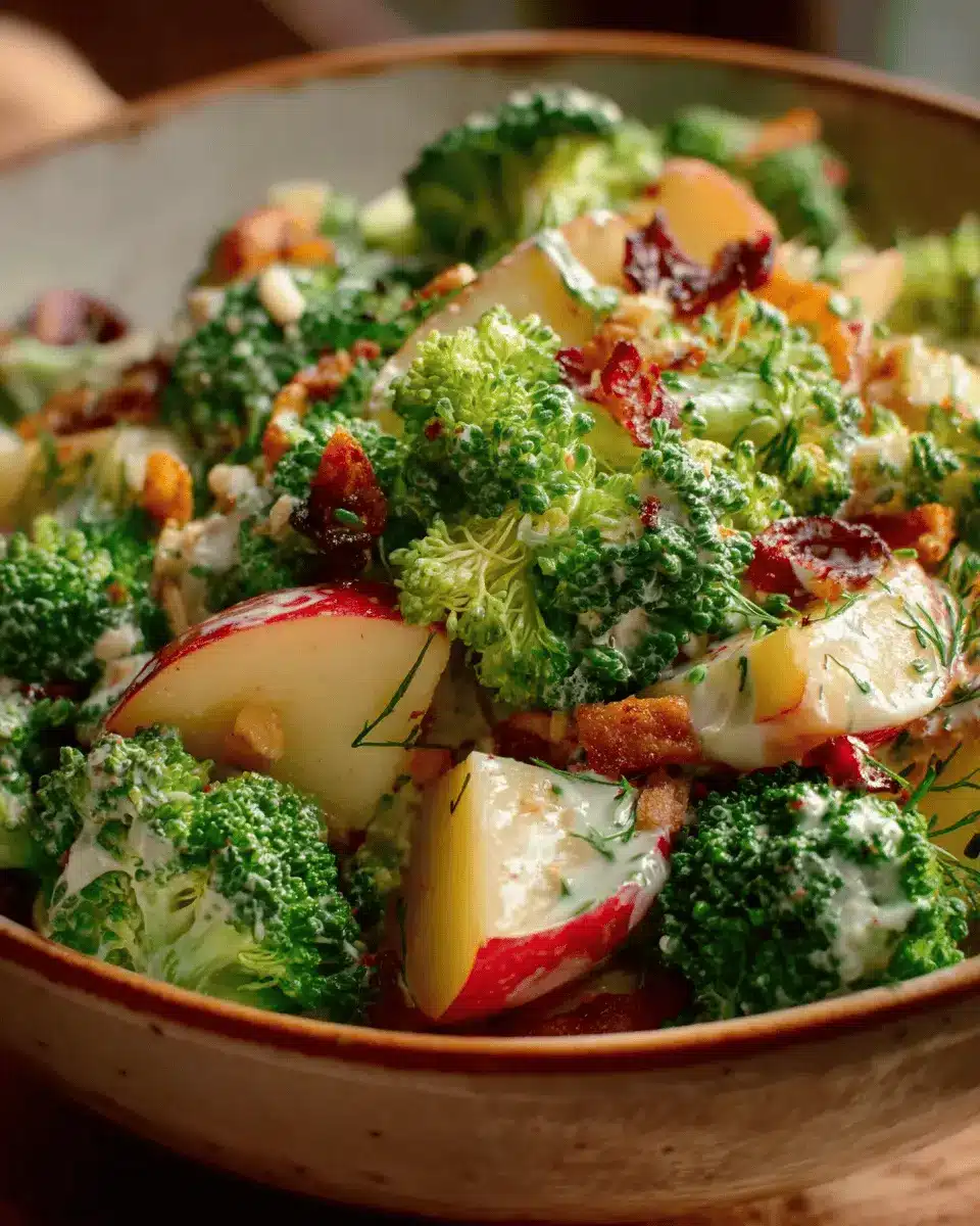 Salade Croquante et Crémeuse de Brocoli & Pomme