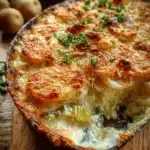 Gratin de Pommes de Terre au Roquefort et aux Poireaux