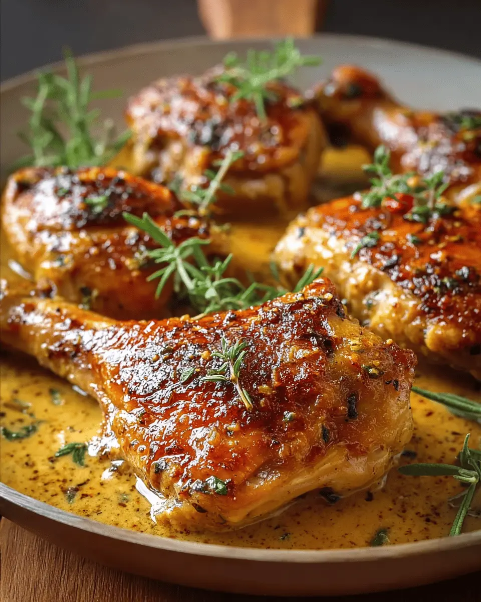 Cuisses de Poulet à la Moutarde à l’Ancienne