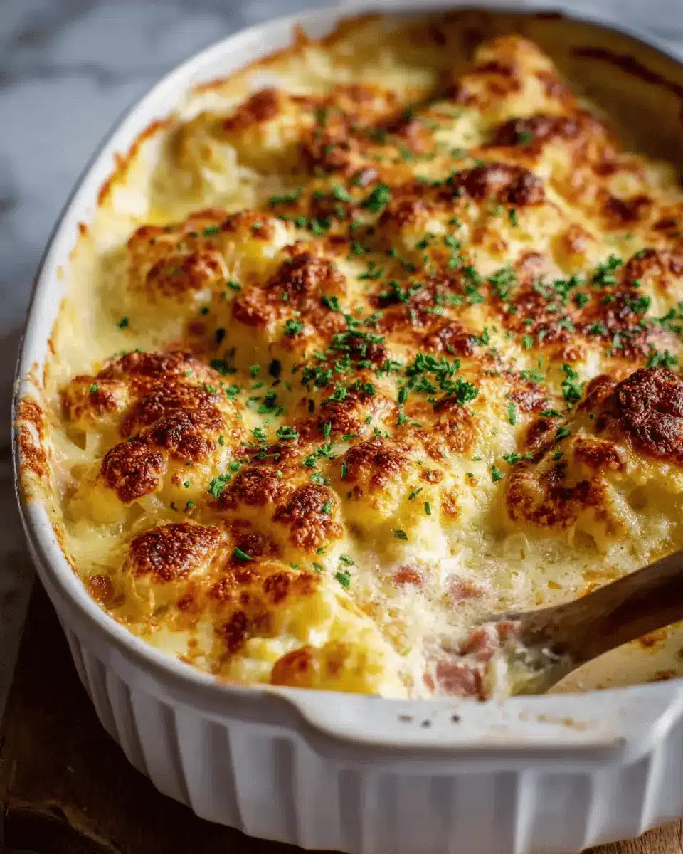 Chou-fleur à la Béchamel Gratinée