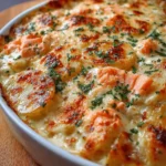 Gratin de Pommes de Terre au Saumon et à la Sauce Béchamel