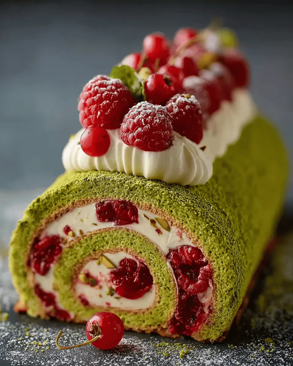 Bûche de Noël Framboise & Pistache