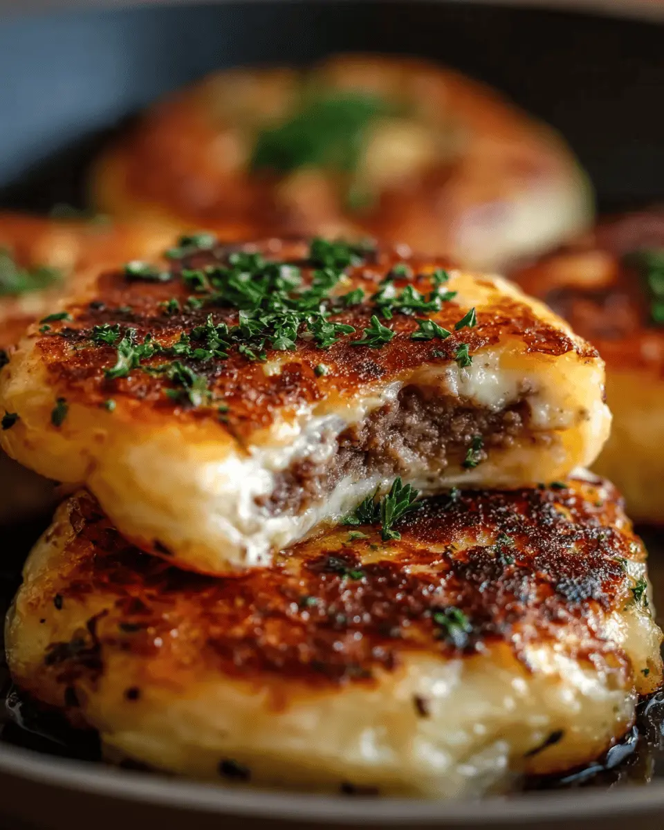 Galettes de Pommes de Terre Farcies au Bœuf et Fromage