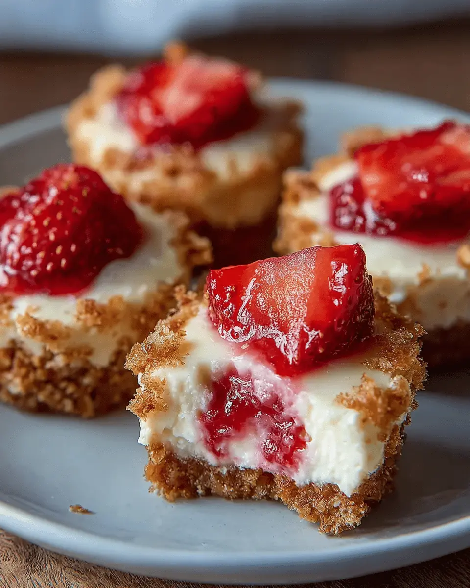 Strawberry Crunch Cheesecake Bites