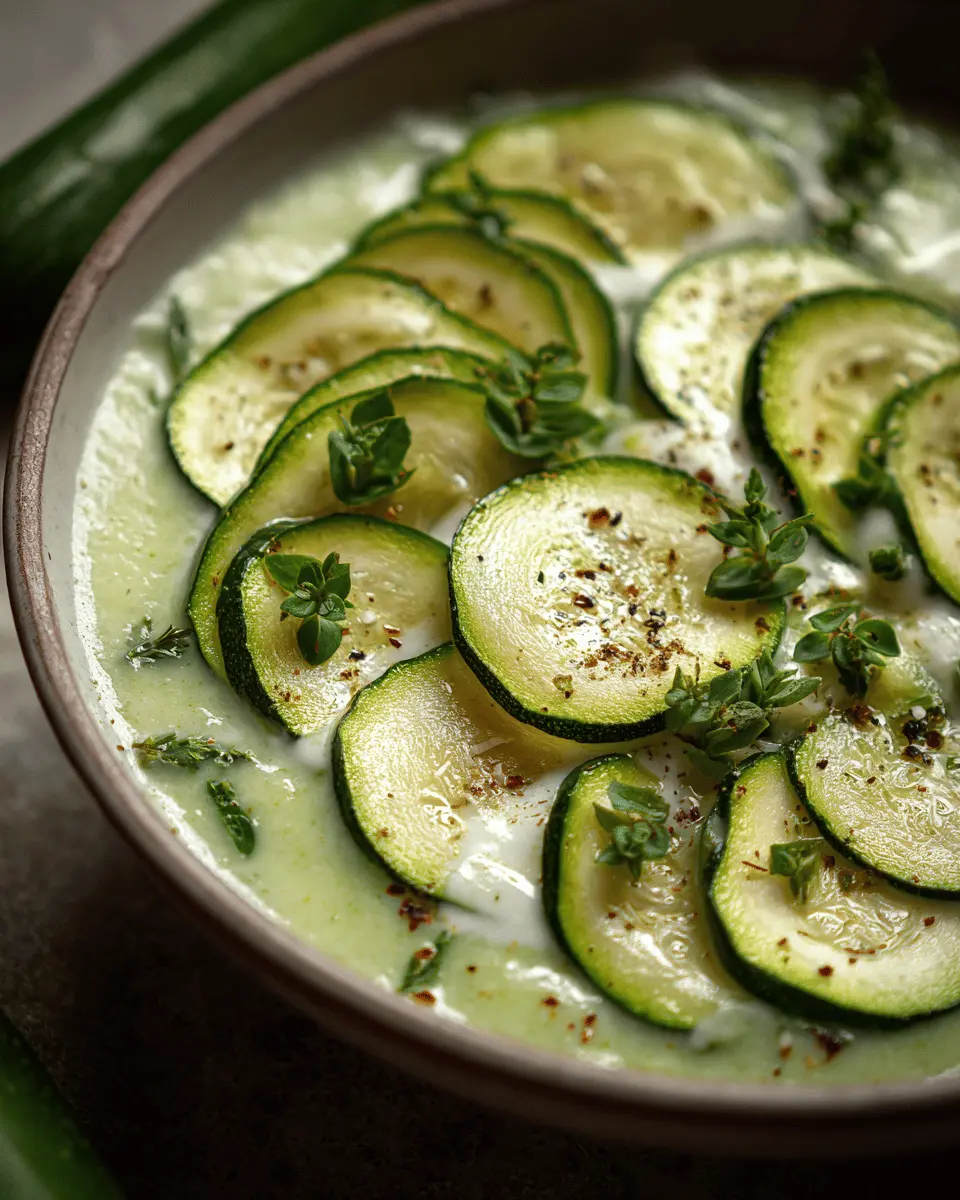 Velouté de Courgettes & Fromage Frais