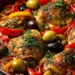 Poulet aux Olives et Poivrons