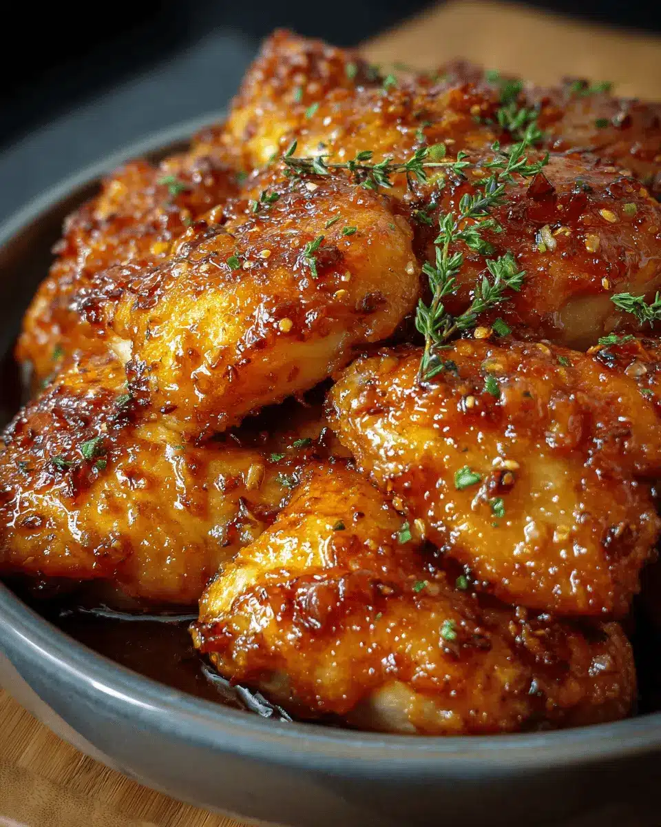 Poulet Croustillant Miel et Ail