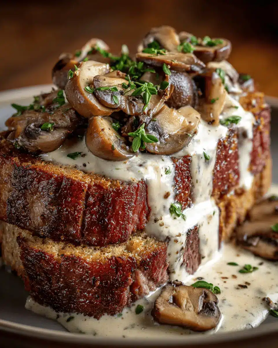 Pain de Viande Maison & Sauce Crémeuse aux Champignons