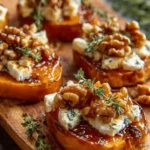 Patates Douces Caramélisées au Miel, Chèvre et Noix Croquantes