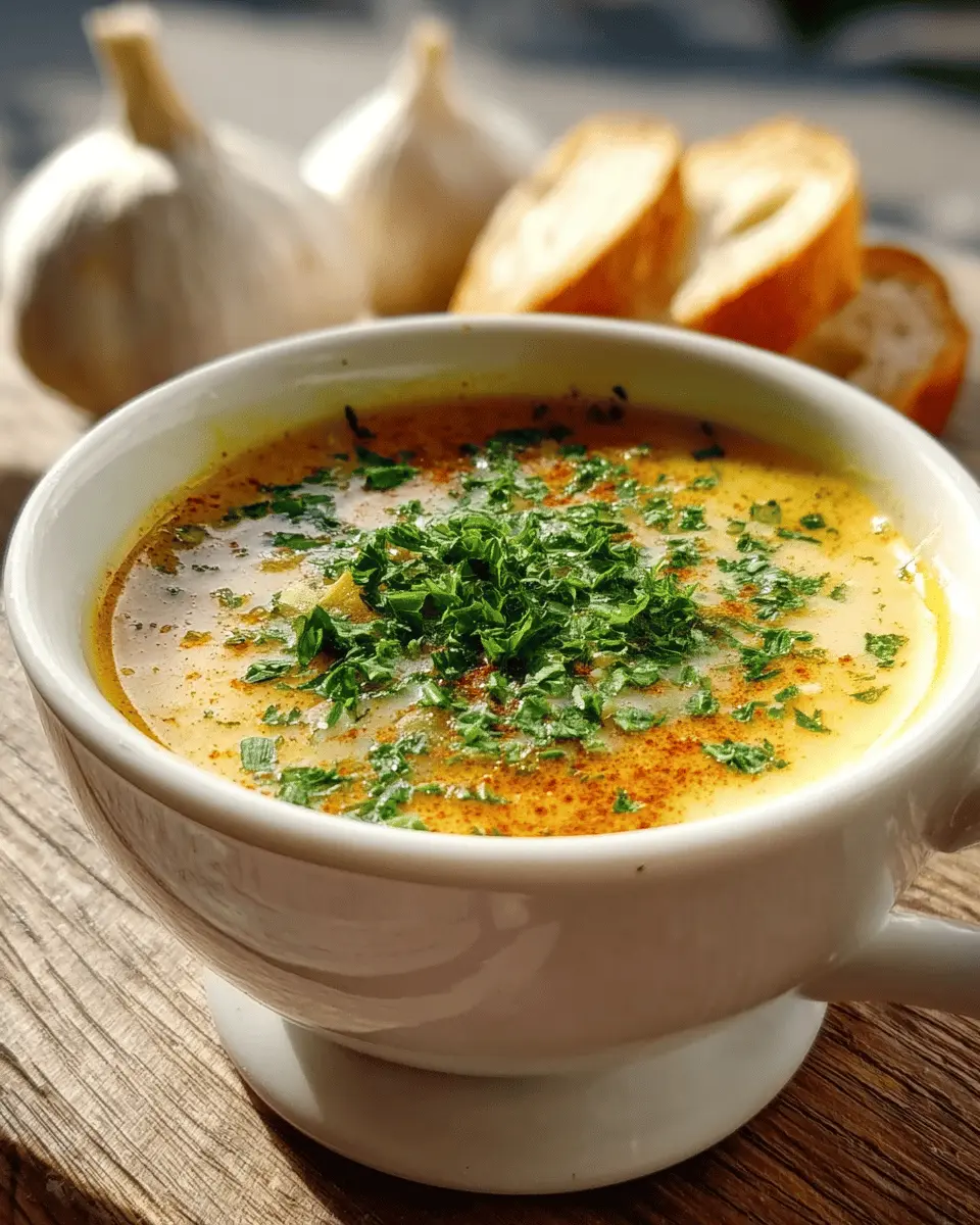 Soupe à l’ail fortifiante et naturelle