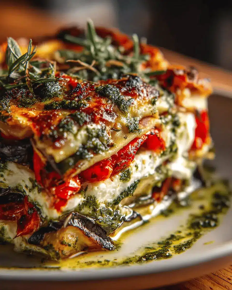 Lasagnes de Légumes Grillés à la Ricotta et au Pesto Vert