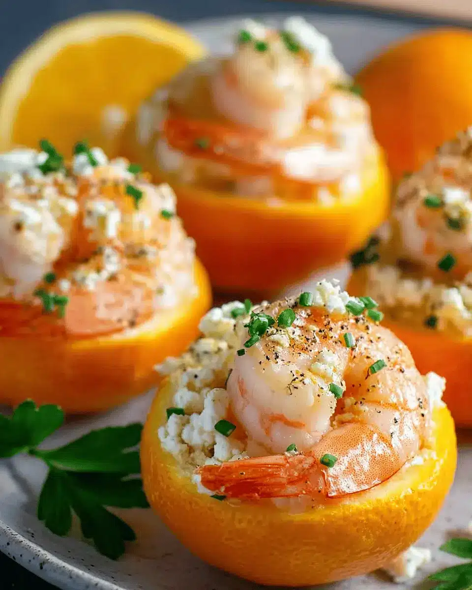Clémentines Farcies aux Crevettes et Fromage Frais