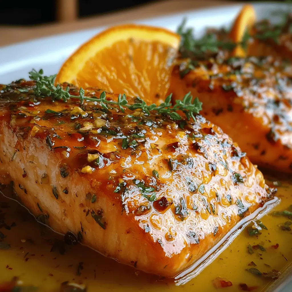 Saumon au Four à l’Orange avec Glaçage Miel–Moutarde