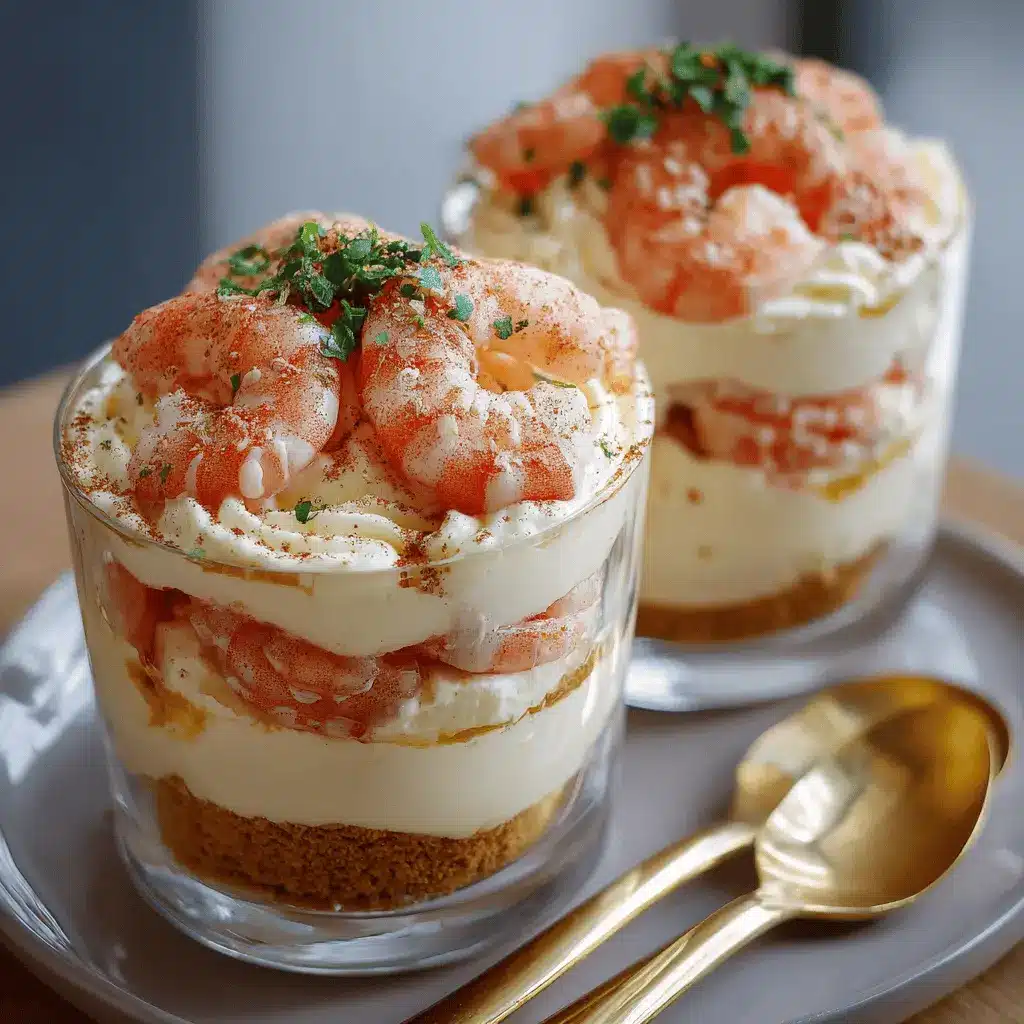 Verrine de tiramisu de crevettes roses