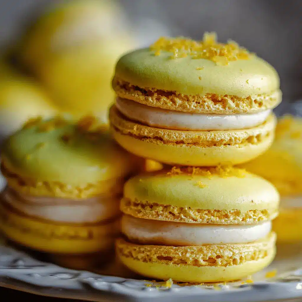Macarons Citron au Cœur Fondant