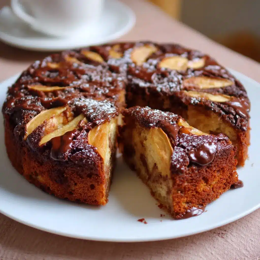 gâteau au yaourt pommes et chocolat