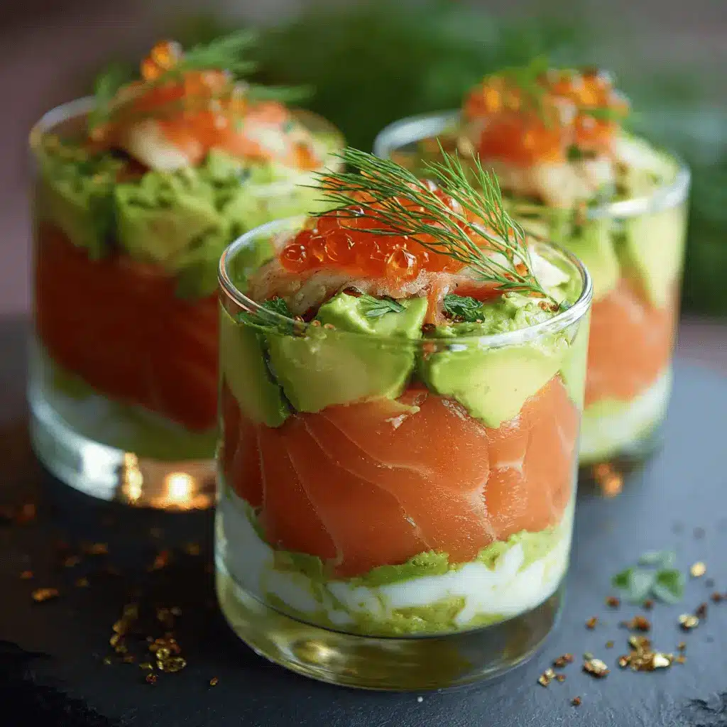 Verrines de Saumon Fumé à la Crème d’Avocat