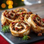 Roulés Apéritifs de Noël au Chorizo & Vache qui Rit