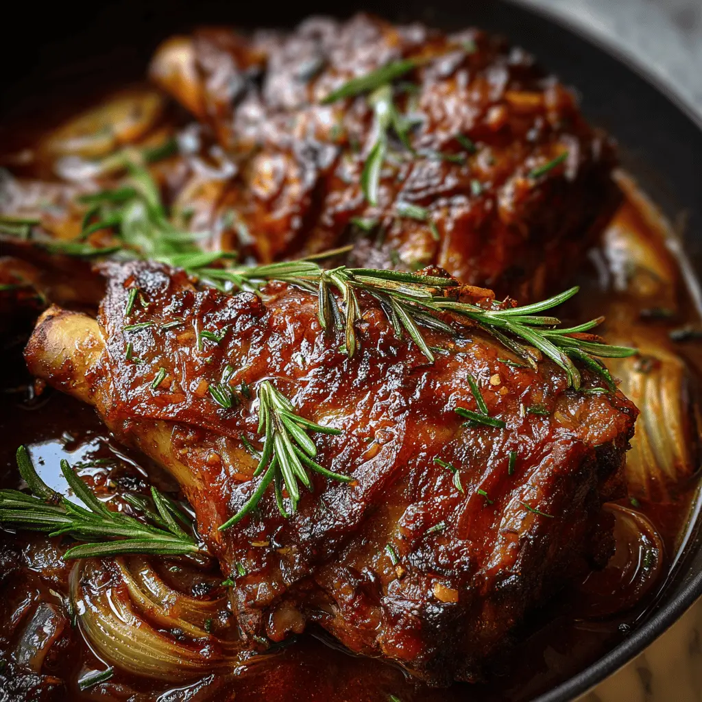 Souris d’Agneau Confites au Miel & Romarin