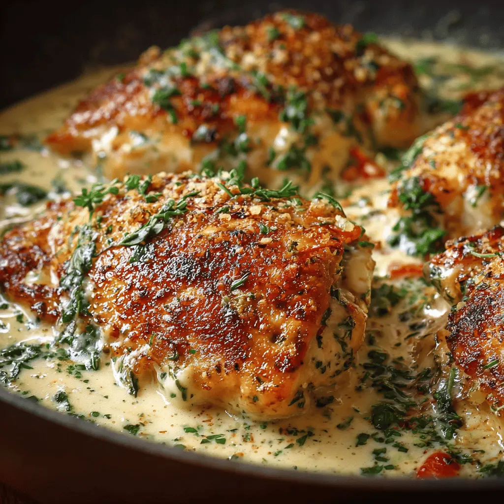 Poulet à l’Ail et au Parmesan dans une Sauce Crémeuse