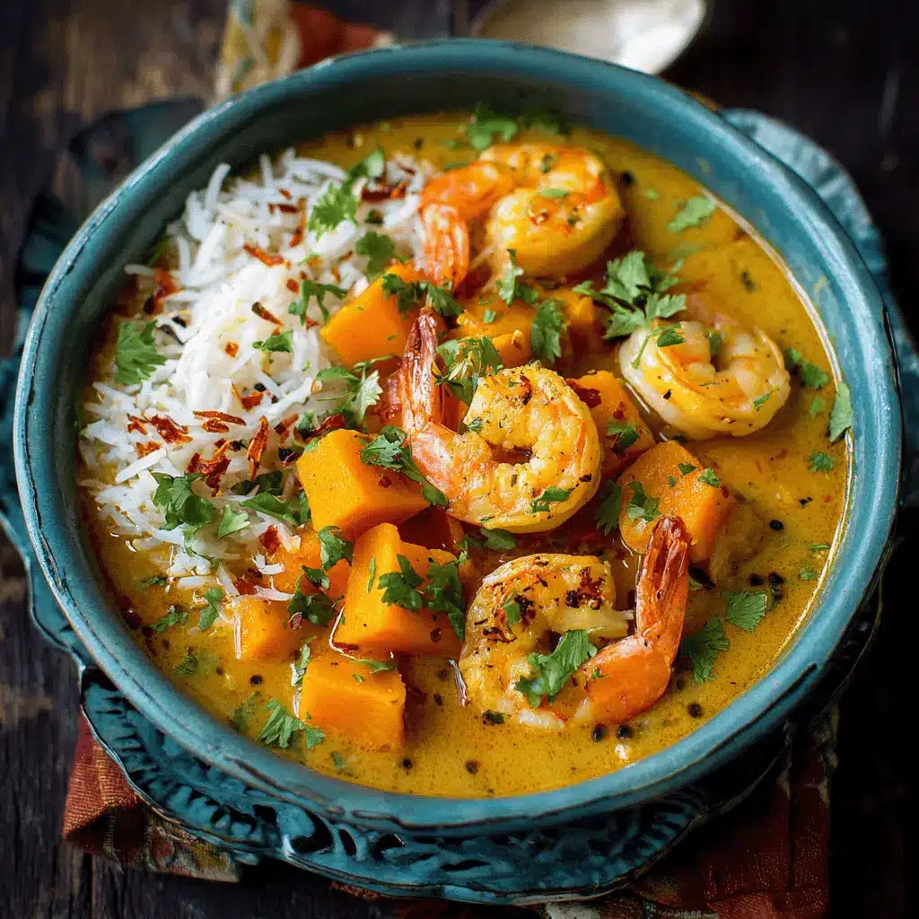 Curry de Butternut, Coco et Crevettes