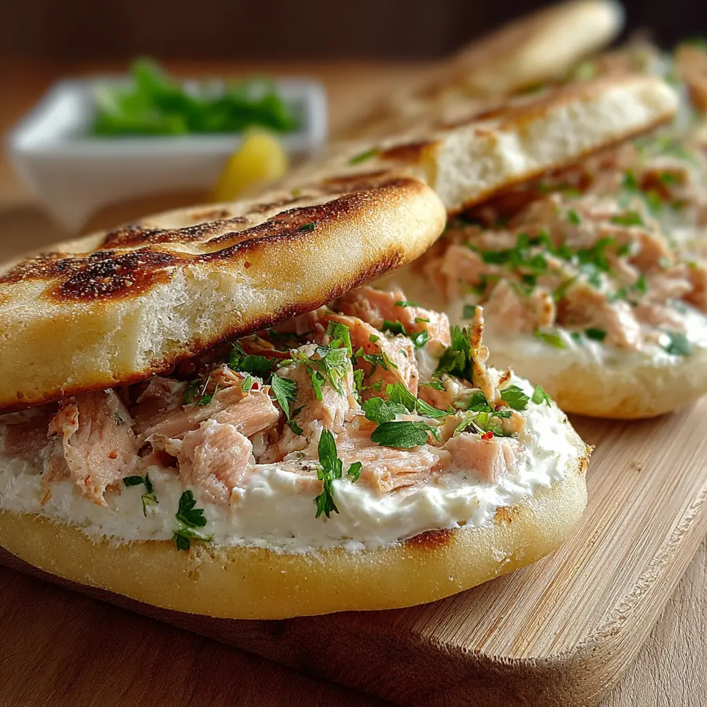 Pains Pitas à la Crème de Thon